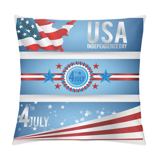Personality  Independence Day- 4 Of July Vector Background Pillow Covers