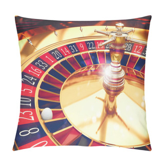 Personality  Roulette With Ball In Casino Pillow Covers