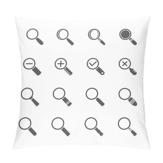 Personality  Magnifying Icon Set Pillow Covers