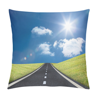 Personality  Road Leading Out To The Horizon Pillow Covers