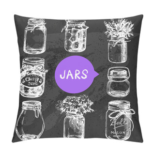 Personality  Rustic, Mason And Canning Jars Pillow Covers