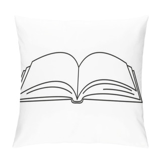 Personality  Line Art Black And White Open Book Pillow Covers