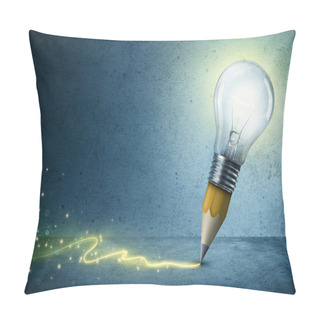 Personality  Pencil-Bulb Drawing Light - Creative Idea Concept Pillow Covers