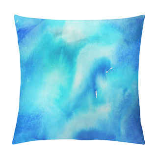 Personality  Abstract Blue Sky Watercolor Background.  Pillow Covers