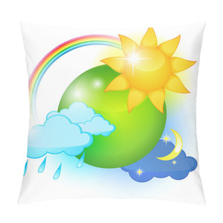 Personality  Weather Icon Pillow Covers