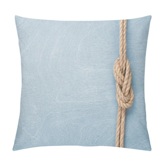 Personality  Ship Rope Knot On Wooden Texture Background Pillow Covers
