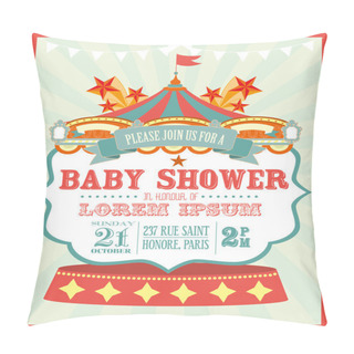 Personality  Carnival Baby Shower Invitation Card Pillow Covers