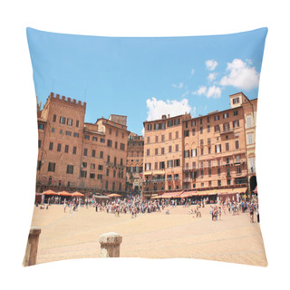 Personality  Piazza Del Campo, Siena, Italy Pillow Covers
