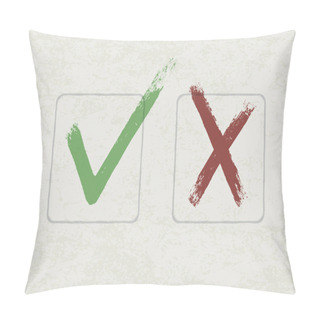 Personality  Vector Check Marks. EPS 10 Pillow Covers