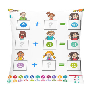 Personality  Maths Addition Educational Game With Animals Pillow Covers