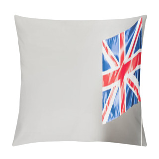 Personality  British Flag Of United Kingdom With Red Cross Isolated On Grey, Banner Pillow Covers