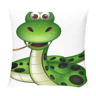 Personality  Cute Green Snake Cartoon Pillow Covers