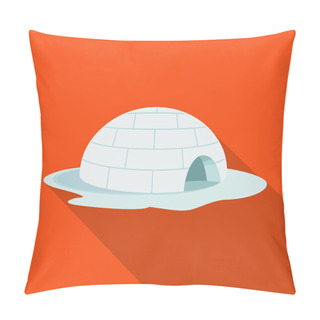 Personality  Ice Igloo Vector Icon.Flat Vector Icon Isolated On White Background Ice Igloo. Pillow Covers