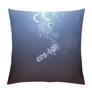 Personality  Drops On A Blue Background Pillow Covers