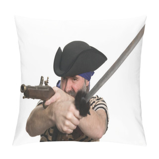 Personality  Pirate With A Musket And Sword. Pillow Covers