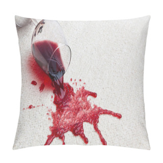 Personality  Red Wine Glass Dirty Carpet. Pillow Covers