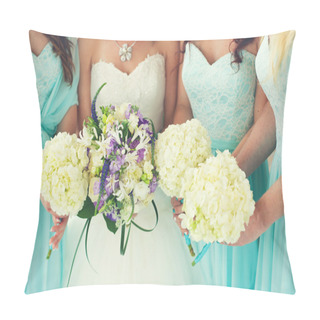 Personality  Bride And Bridesmaids Bouquets Pillow Covers
