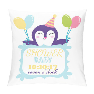 Personality  Baby Shower Invitation Vector Card Pillow Covers