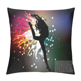 Personality  Woman Dancer Silhouette Pillow Covers
