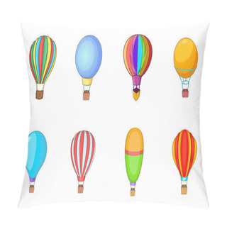 Personality  Airballoon Icon Set, Cartoon Style Pillow Covers