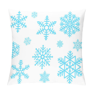 Personality  Set Of Snowflakes Christmas Design Vector Pillow Covers