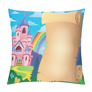Personality  Parchment And Pink Castle Pillow Covers