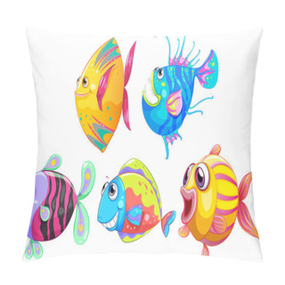 Personality A Group Of Smiling Fishes Pillow Covers