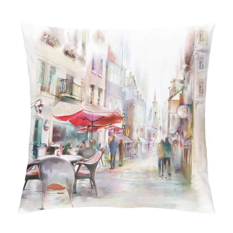 Personality  Illustrated street pillow covers