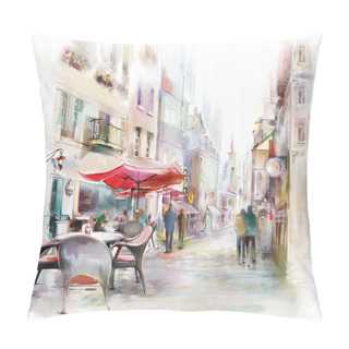 Personality  Illustrated Street Pillow Covers