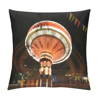 Personality  Carousel In Amusement Park Pillow Covers