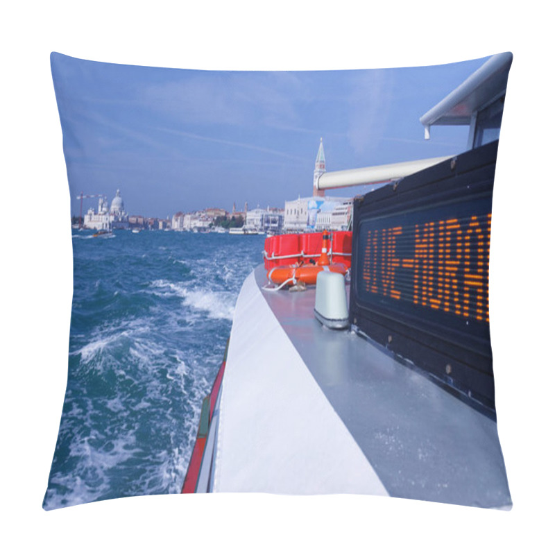 Personality  Sep 22,2011: Onboard Vaporetto To Arsenale, To See The Eshibits Of Biennale Of Contemporary Art. Pillow Covers