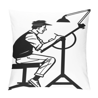 Personality  Artist At Work Pillow Covers