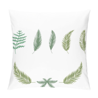 Personality  Seamless Floral Background. Tropical Colorful Pattern. Isolated Beautiful Flowers And Leaves Drawn Watercolor On White Background Pillow Covers