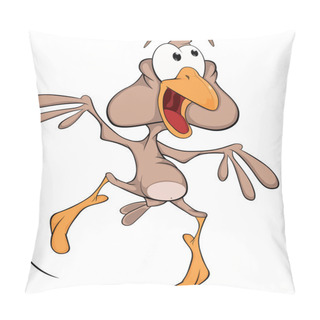 Personality  Sparrow. Cartoon Pillow Covers