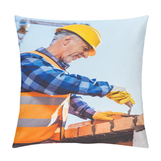 Personality  Construction Worker Laying Bricks Pillow Covers