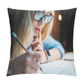 Personality  Student Studying Till Late Pillow Covers