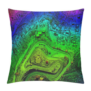 Personality  High Resolution Orthorectified Orthorectification Aerial Map Used For Photogrammetry Panecillo Hill In Quito Ecuador Pillow Covers