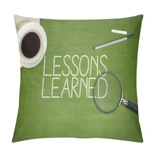 Personality  Lessons Learned Concept On Green Blackboard Pillow Covers