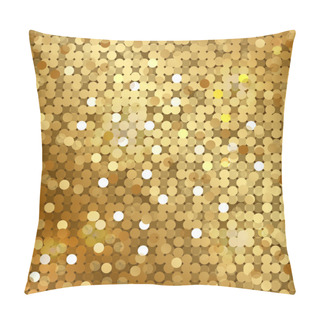 Personality  Vector Gold Background With Sequins Pillow Covers