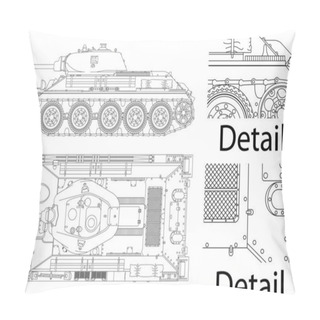 Personality  T34 Russian Tank Pillow Covers