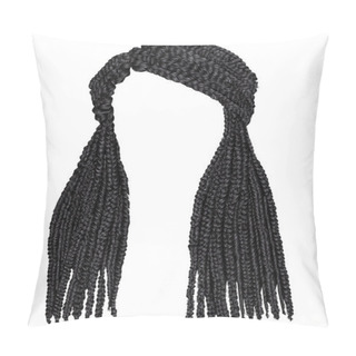 Personality  Trendy African Long Hair Cornrows. Realistic 3d. Fashion Beauty Style. Pillow Covers