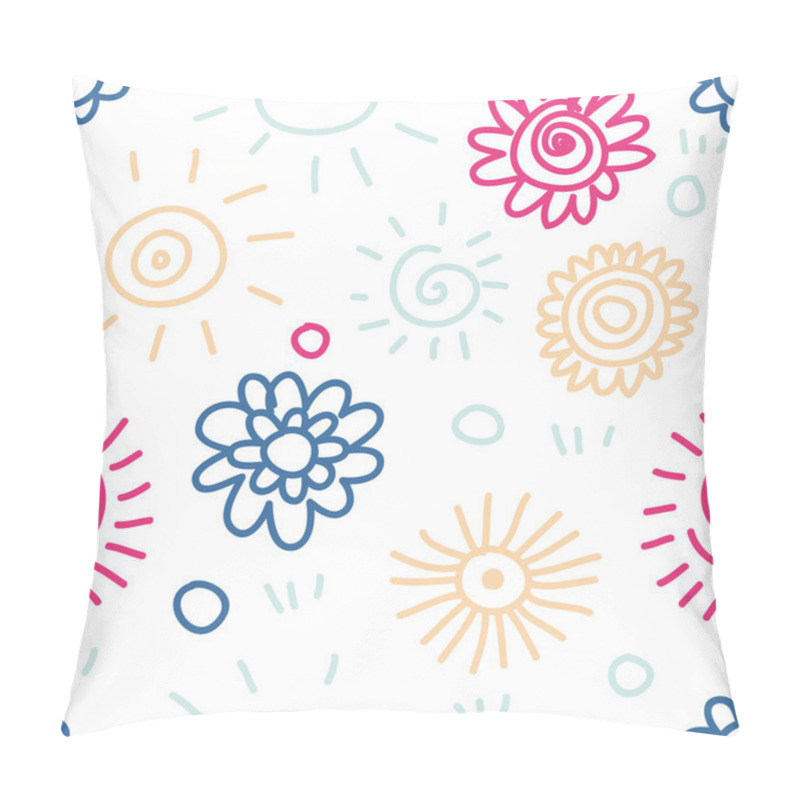 Personality  Cute doodle with suns pillow covers