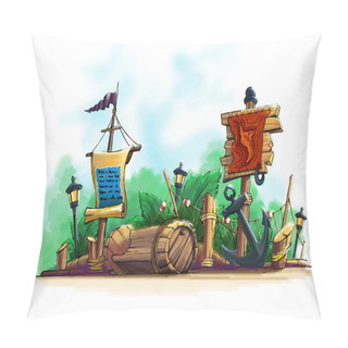 Personality  Pirate Items. Theme Design. Pillow Covers