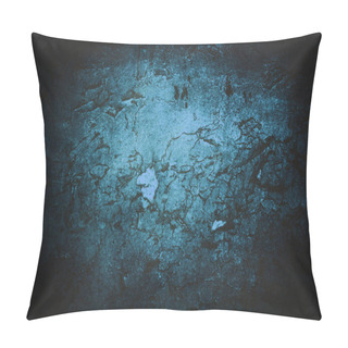 Personality  Old, Shabby Navy Blue Grunge Texture. Vignette. Backgrounds Textures Pillow Covers