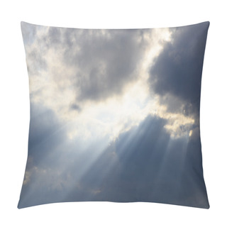 Personality  Clouds On Sky With Sun Rays Pillow Covers