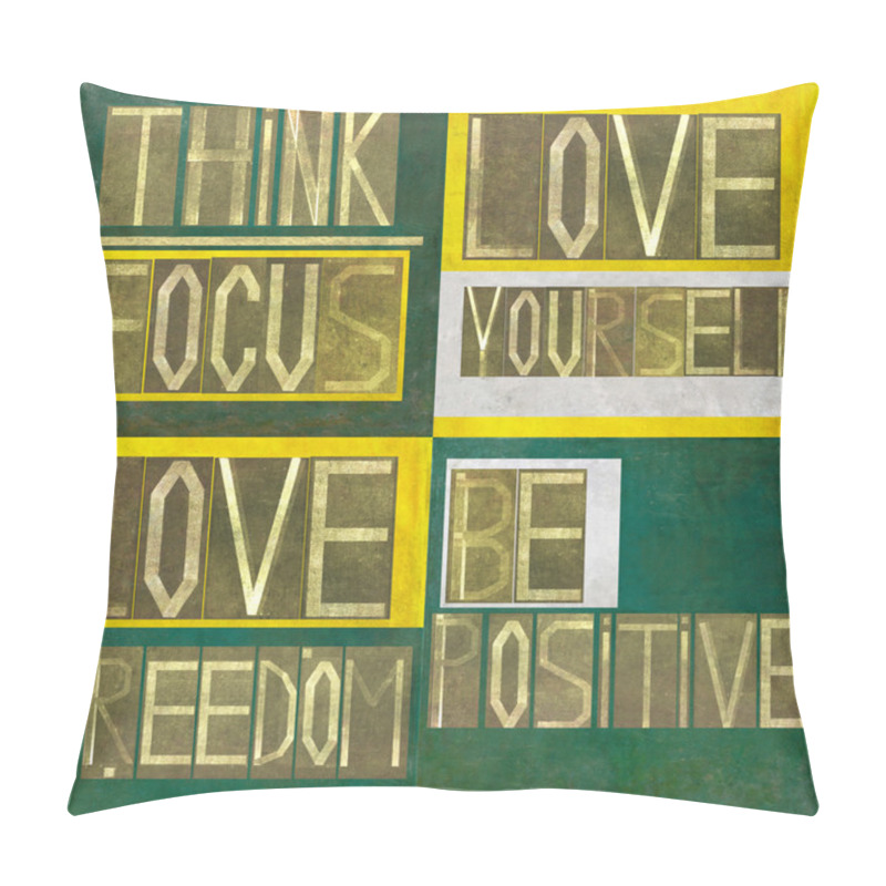 Personality  Design element with positive messages pillow covers