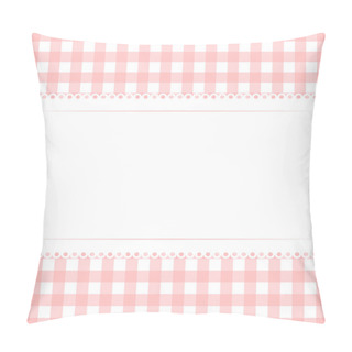 Personality  Vector Blank Template Layout White Lace Stripe On Red Checkered Background Vector Flat Illustration Pillow Covers