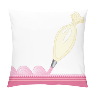 Personality  Icing Decoration On White Pillow Covers