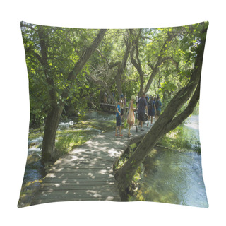 Personality  Sibenik, Croatia, 2018-06-02, Krka National Park, Beautiful Sunny Day At The Lakes. Nice Nature And Landscape At The Popular Tourist Attraction Pillow Covers