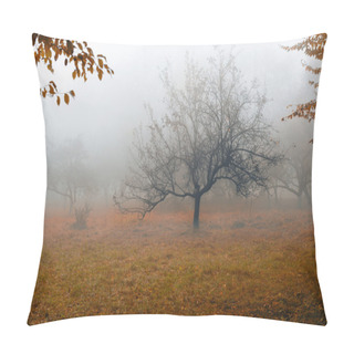 Personality  Tree In A Fog. Pillow Covers